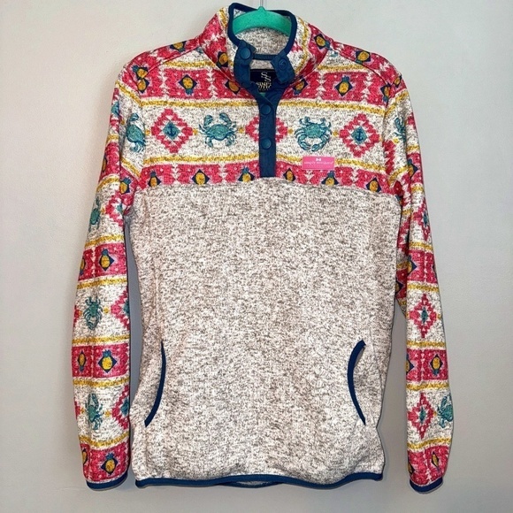 EUC Simply Southern Nautical Crab Pineapple Pullover Size Medium - Picture 1 of 6
